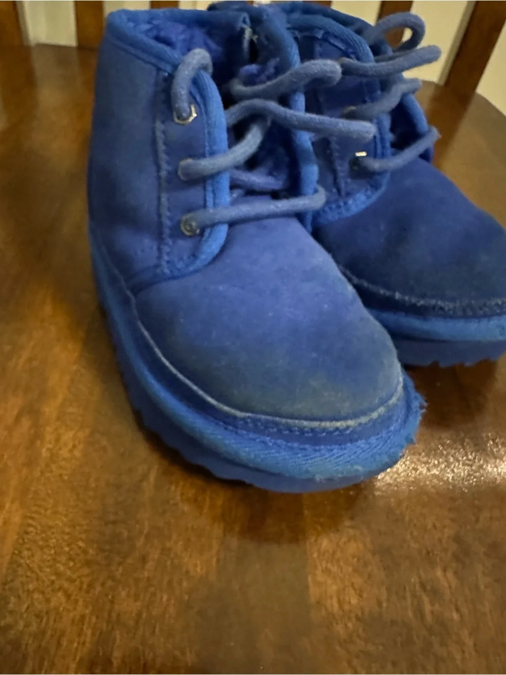 UGG TODDLER NEUMEL II ROYAL BLUE CHUKKA BOOTS size 7